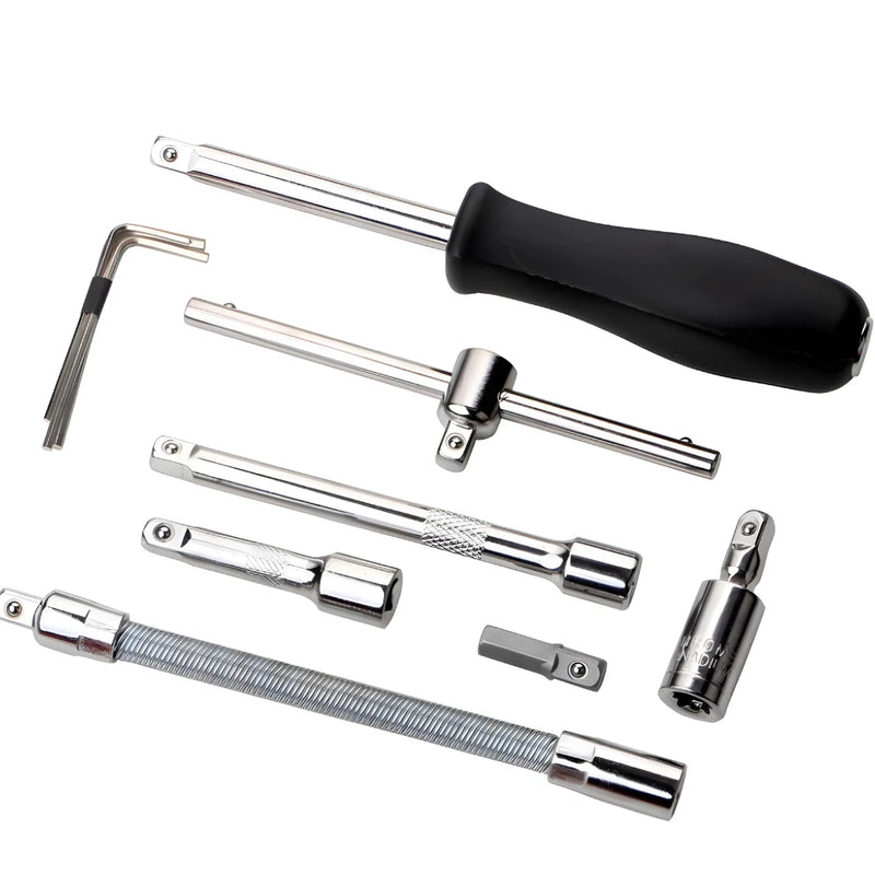 Kit de Ferramentas Profissional 46 Peças com Estojo – Soquetes, Chaves e Extensões para Reparos e Manutenção