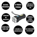 Lanterna LED Recarregável Super Potente 8100mAh – 4 Modos, Alcance 500m, Resistente à Água