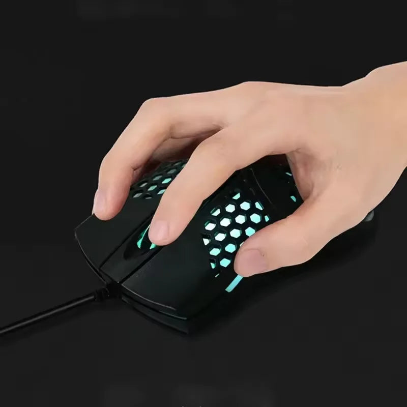 Mouse Gamer RGB USB – Iluminação Colorida, Conforto e Precisão para Todos os Usos