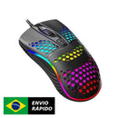 Mouse Gamer RGB USB – Iluminação Colorida, Conforto e Precisão para Todos os Usos