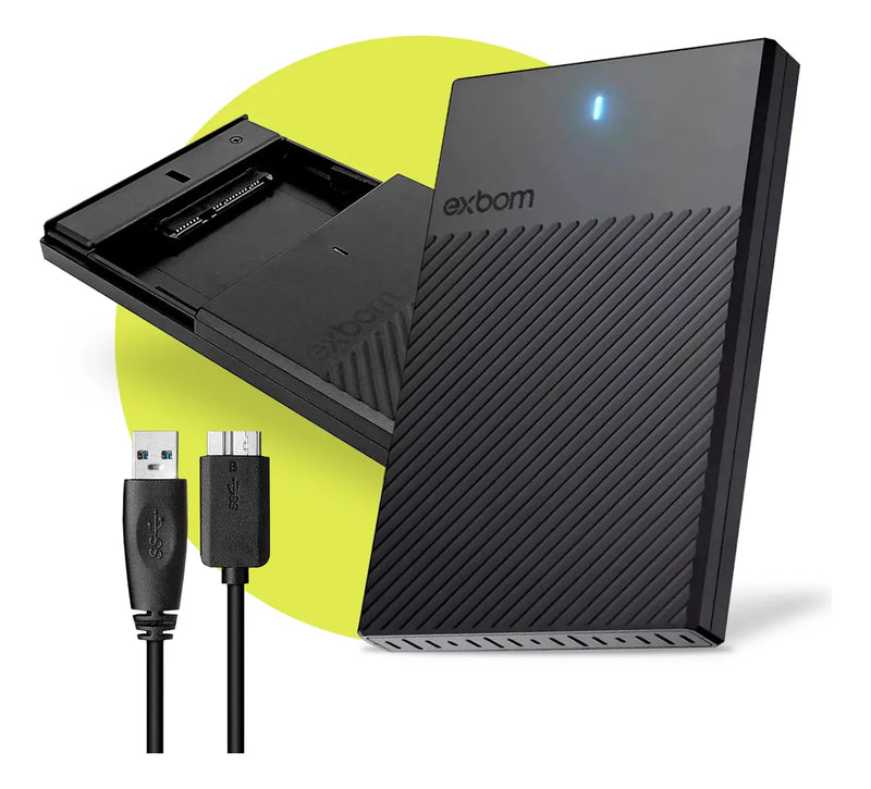 Case Externo Gaveta Hd Sata 2.5 Notebook Slim Usb 3.0 5 Gbps Cinza-escuro