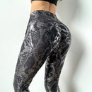 Snake Print Glitter Elastic Women Leggings Tights Bubble Butt Lift Sexy High Waist Yoga Pants Fitness Push Up Gym Sports Pants