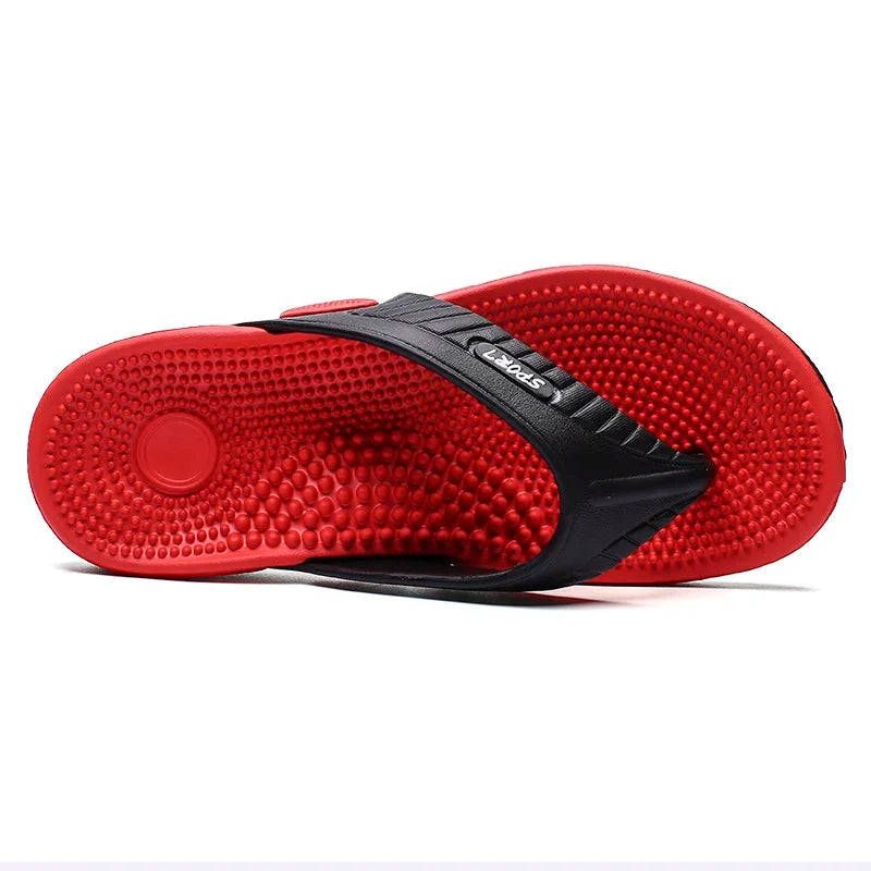Chinelo Massageador Masculino de Verão – Sandália Respirável em EVA para Praia, Confortável, Tamanhos Grandes até 44