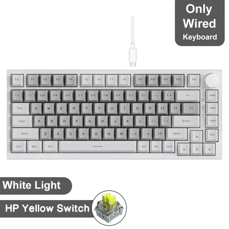 Teclado Mecânico Ajazz AK820/AK820 Pro – RGB, Hot-Swap, Gasket Mount, Tela TFT, Wireless + USB-C e Bateria 4000mAh