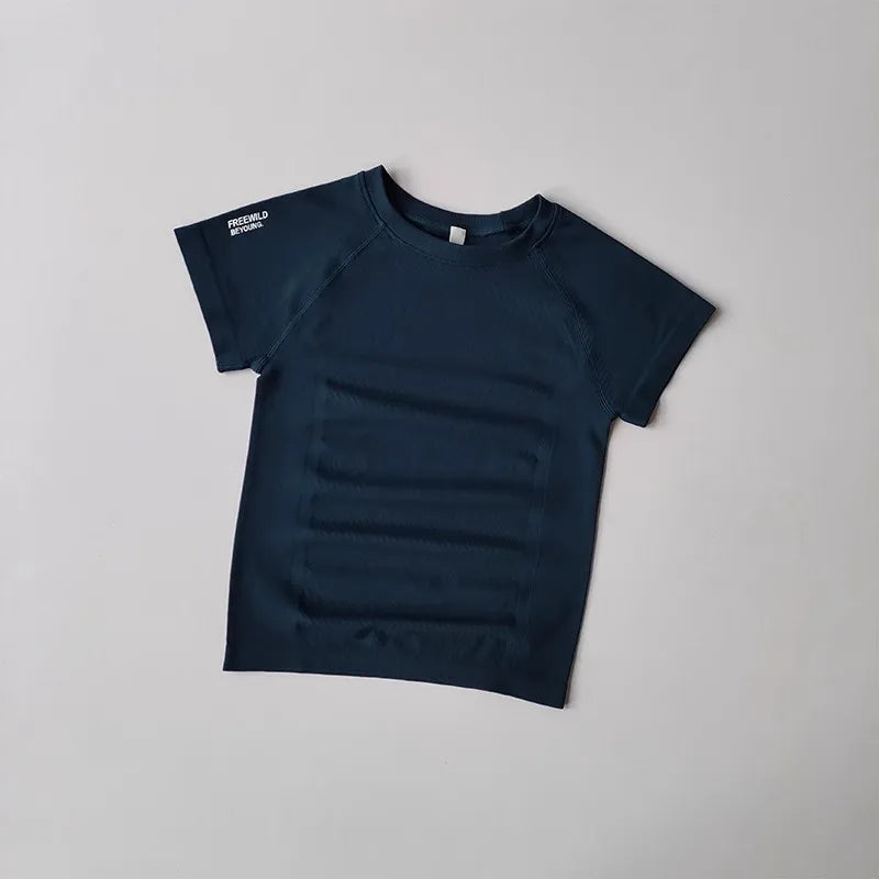 Camiseta Feminina Yoga Seamless | Respirável e Secagem Rápida | Blusa Fitness Manga Curta Academia