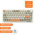 Teclado Mecânico Ajazz AK820/AK820 Pro – RGB, Hot-Swap, Gasket Mount, Tela TFT, Wireless + USB-C e Bateria 4000mAh