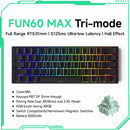 Teclado Gamer Mecânico Wireless 60% Akko MonsGeek FUN60 PRO&MAX HE com Switch Magnético e Rapid Trigger 8K