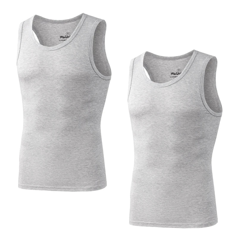 Kit 2 Regatas Masculinas Sem Manga Academia – Camiseta Dry Fit Compressão em Fibra de Bambu Premium