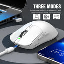 X11 PAW3311 Mouse sem fio tri-modo Bluetooth Mouse para jogos 12000 DPI RGB Touch Base de carregamento magnética BT/2.4G/com fio