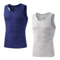 Kit 2 Regatas Masculinas Sem Manga Academia – Camiseta Dry Fit Compressão em Fibra de Bambu Premium