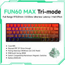 Teclado Gamer Mecânico Wireless 60% Akko MonsGeek FUN60 PRO&MAX HE com Switch Magnético e Rapid Trigger 8K