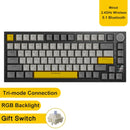 Teclado Mecânico Ajazz AK820/AK820 Pro – RGB, Hot-Swap, Gasket Mount, Tela TFT, Wireless + USB-C e Bateria 4000mAh