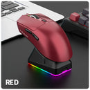 X11 PAW3311 Mouse sem fio tri-modo Bluetooth Mouse para jogos 12000 DPI RGB Touch Base de carregamento magnética BT/2.4G/com fio