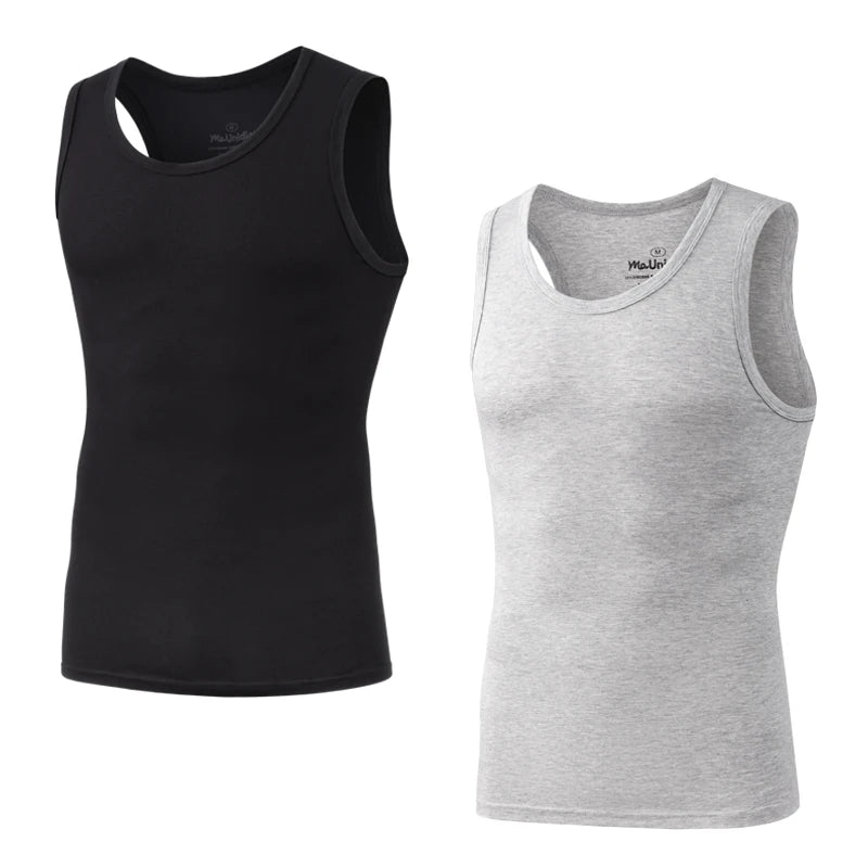 Kit 2 Regatas Masculinas Sem Manga Academia – Camiseta Dry Fit Compressão em Fibra de Bambu Premium