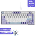 Teclado Mecânico Ajazz AK820/AK820 Pro – RGB, Hot-Swap, Gasket Mount, Tela TFT, Wireless + USB-C e Bateria 4000mAh