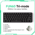 Teclado Gamer Mecânico Wireless 60% Akko MonsGeek FUN60 PRO&MAX HE com Switch Magnético e Rapid Trigger 8K