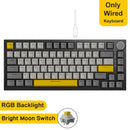 Teclado Mecânico Ajazz AK820/AK820 Pro – RGB, Hot-Swap, Gasket Mount, Tela TFT, Wireless + USB-C e Bateria 4000mAh