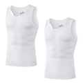 Kit 2 Regatas Masculinas Sem Manga Academia – Camiseta Dry Fit Compressão em Fibra de Bambu Premium