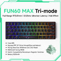 Teclado Gamer Mecânico Wireless 60% Akko MonsGeek FUN60 PRO&MAX HE com Switch Magnético e Rapid Trigger 8K
