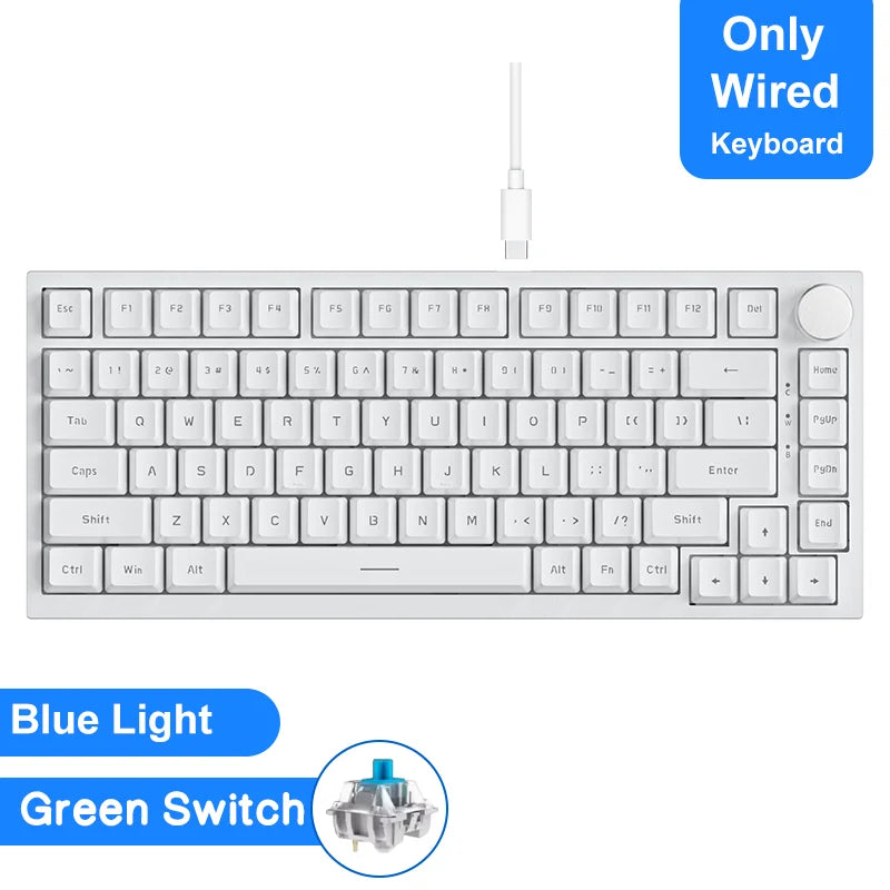 Teclado Mecânico Ajazz AK820/AK820 Pro – RGB, Hot-Swap, Gasket Mount, Tela TFT, Wireless + USB-C e Bateria 4000mAh