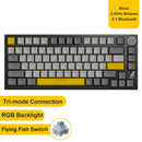 Teclado Mecânico Ajazz AK820/AK820 Pro – RGB, Hot-Swap, Gasket Mount, Tela TFT, Wireless + USB-C e Bateria 4000mAh