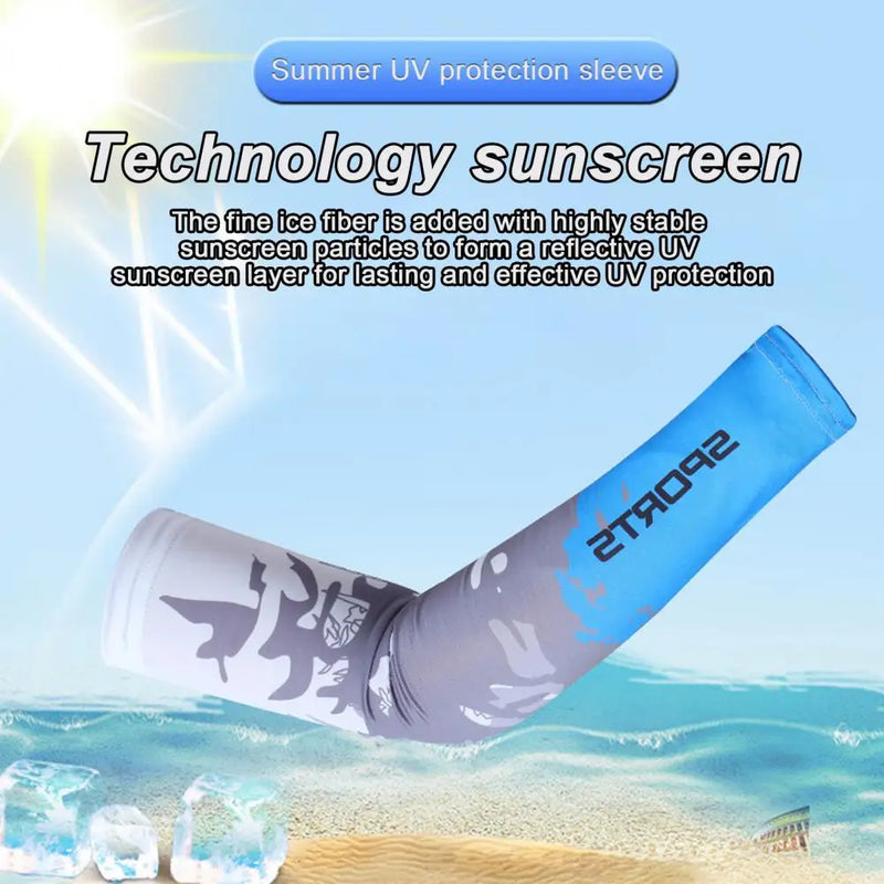 Manguito de Proteção Solar UV Unissex – Respirável, Antiderrapante e Confortável para Ciclismo, Corrida e Atividades ao Ar Livre | 1 Par