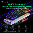 Teclado Gamer Mecânico Wireless 60% Akko MonsGeek FUN60 PRO&MAX HE com Switch Magnético e Rapid Trigger 8K