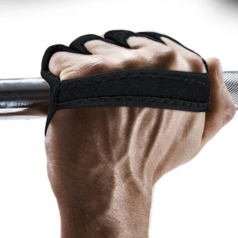 Luvas de Academia Powerlifting | Antiderrapante e Respirável | Luvas de Musculação com Proteção de Couro para Homens e Mulheres