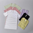 Camiseta Feminina Yoga Seamless | Respirável e Secagem Rápida | Blusa Fitness Manga Curta Academia