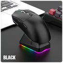 X11 PAW3311 Mouse sem fio tri-modo Bluetooth Mouse para jogos 12000 DPI RGB Touch Base de carregamento magnética BT/2.4G/com fio