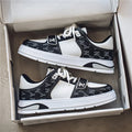 Tênis Casuais Masculinos em Couro – Respirável, Antiderrapante e Sola Macia – Sapato Esportivo de Outono Estilo Fashion e Skate