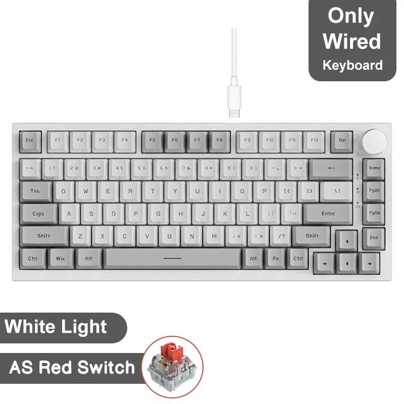 Teclado Mecânico Ajazz AK820/AK820 Pro – RGB, Hot-Swap, Gasket Mount, Tela TFT, Wireless + USB-C e Bateria 4000mAh