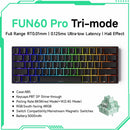 Teclado Gamer Mecânico Wireless 60% Akko MonsGeek FUN60 PRO&MAX HE com Switch Magnético e Rapid Trigger 8K