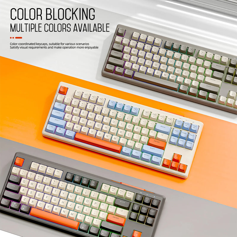 M87 Wireless Keyboard – Teclado Gamer Sem Fio 87 Teclas | Dual Mode, RGB Rainbow & PBT Premium