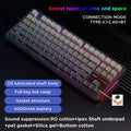 F87 Pro RGB | Teclado Mecânico AULA Gamer 87 Teclas, Bluetooth/USB/2.4G, Super Silencioso + HotSwap